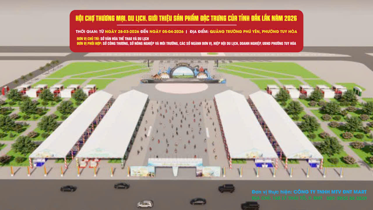 Phối cảnh dự kiến Mô hình không gian Hội chợ